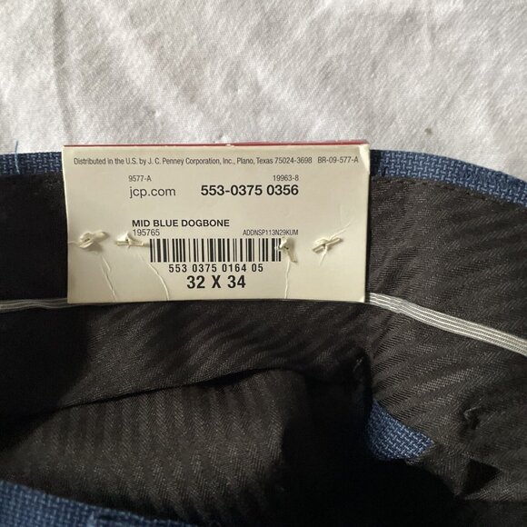 J.Ferrar Slim Fit Ultra Comfort Navy Dress Pants 32x34 Recycled Polyester Wrinkl - Picture 4 of 13